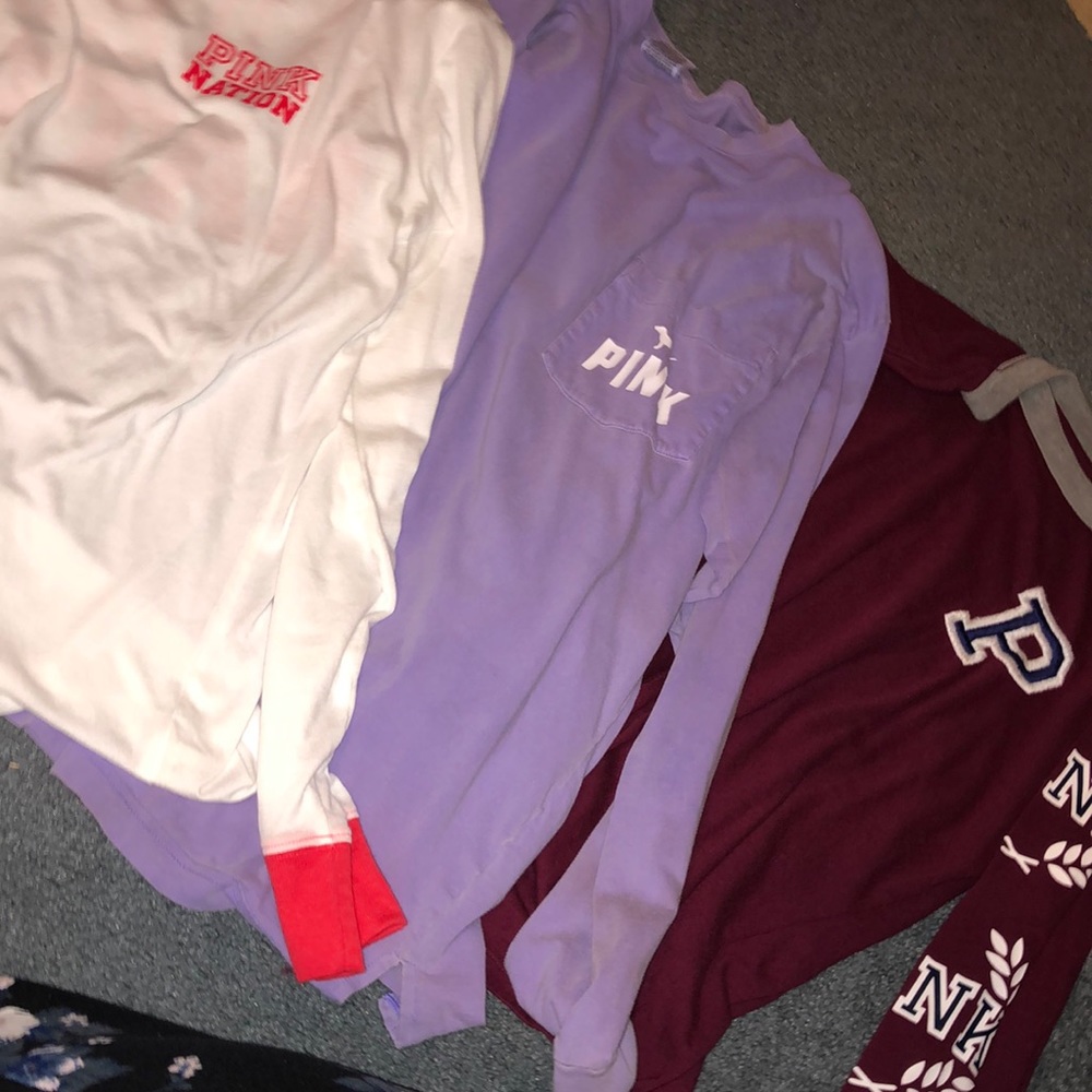 3 shirts from pink